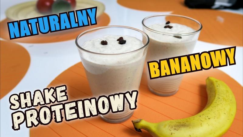 100% naturalny wysokobiałkowy shake bananowy